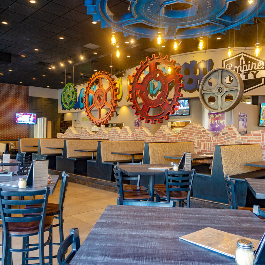Parrys Pizzeria Centennial CO restaurant interior architect GEM Studio