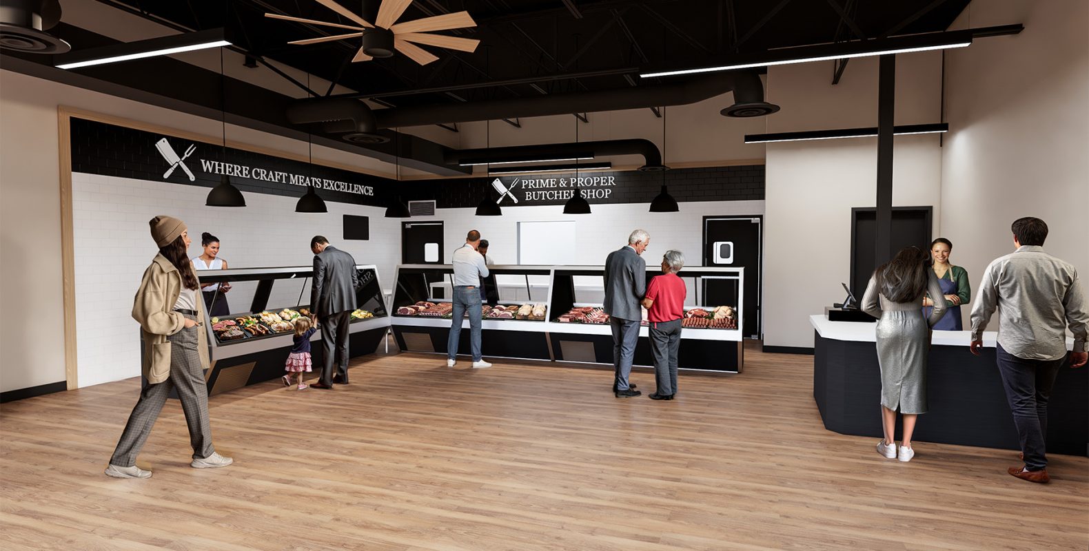 Butcher shop interior design architect Jefferson County Colorado